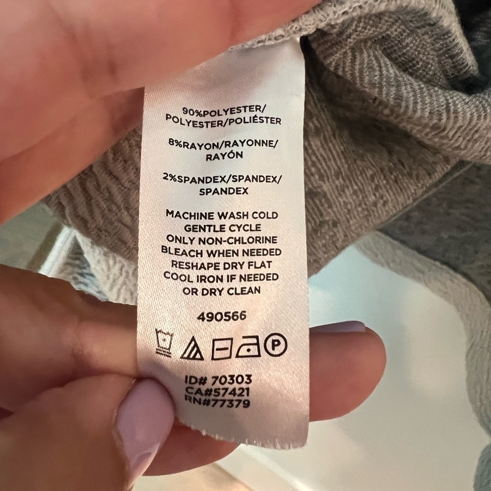 Ann Taylor Factory Light Gray Open-Front Textured Cardigan - Picture 3 of 4